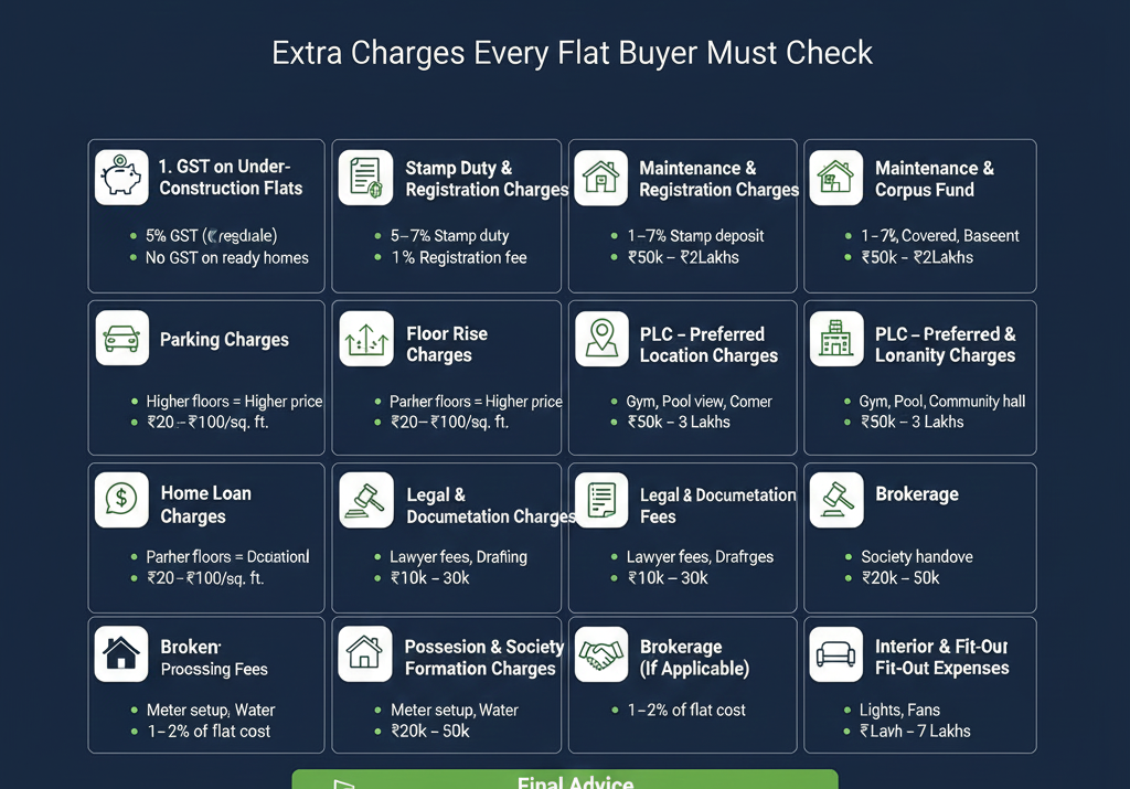 💸 Hidden Costs to Watch While Buying a Flat in 2026 (Don’t Get Surprised!)